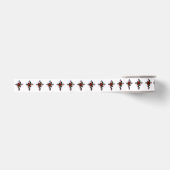 Silberkreuz mit Rote Rose Ripsband (Vorderseite)