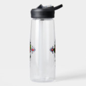 Silberkreuz mit Rote Rose Trinkflasche (Links)