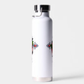 Silberkreuz mit Rote Rose Trinkflasche (Rechts)
