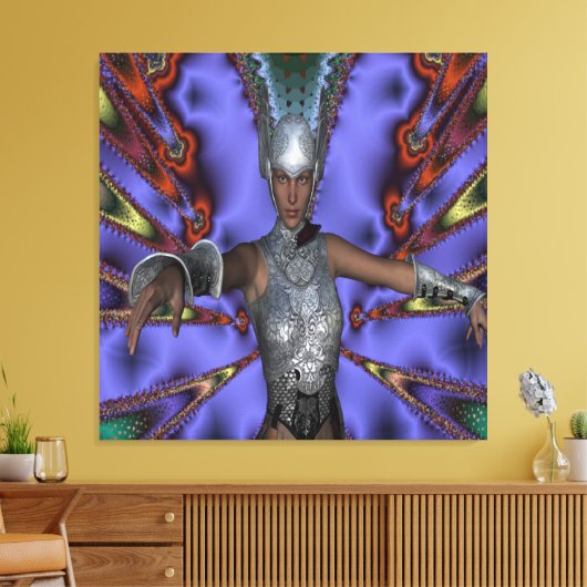 Silberkrieger Leinwanddruck (Insitu (Wohnzimmer))