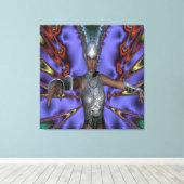 Silberkrieger Leinwanddruck (Insitu (Holzboden))