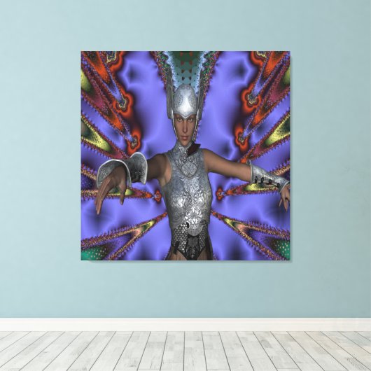 Silberkrieger Leinwanddruck (Insitu (Holzboden))