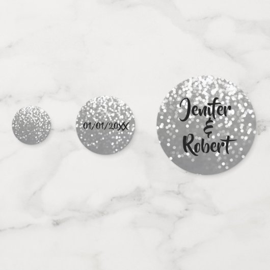 Silberkristalle Konfetti (Rückseiten)