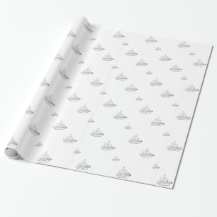Silberkuchen mit 1 Kerzenumschlagpapier Geschenkpapier