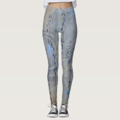 Silberkunstkalligraphie Leggings (Vorderseite)