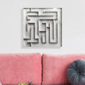 Silberlabyrinth Leinwanddruck (Insitu (Wohnzimmer))