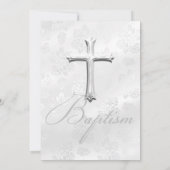 Silberlace & Cross-Taufe Junge oder Mädchen 2 Einladung (Rückseite)