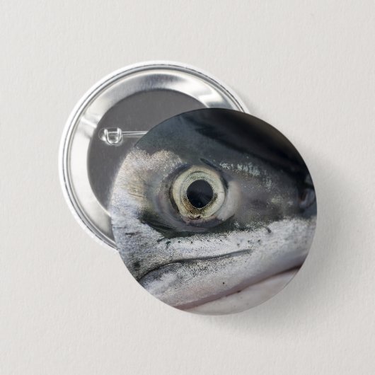 Silberlachsgesicht Button (Vorne & Hinten)
