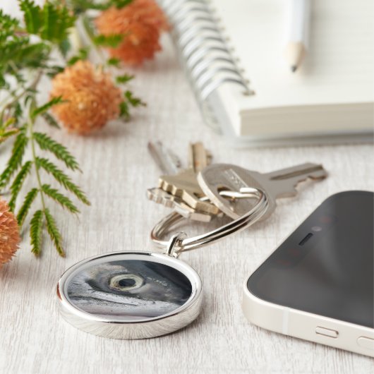 Silberlachsgesicht Schlüsselanhänger (Seite)