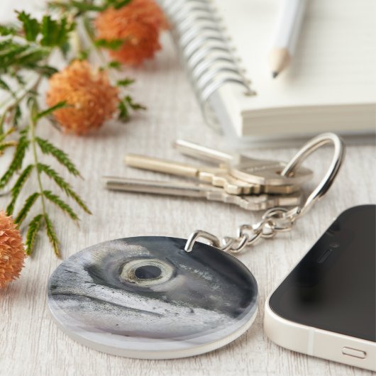 Silberlachsgesicht Schlüsselanhänger (Vorderseite rechts)