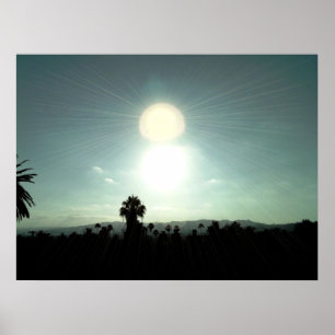 Silberlake-Sonnenuntergang Poster