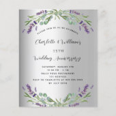 Silberlavender Budget 25. Hochzeitstag (Vorderseite)