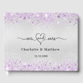 Silberlavendernamen Hochzeit Gästebuch (Vorderseite)