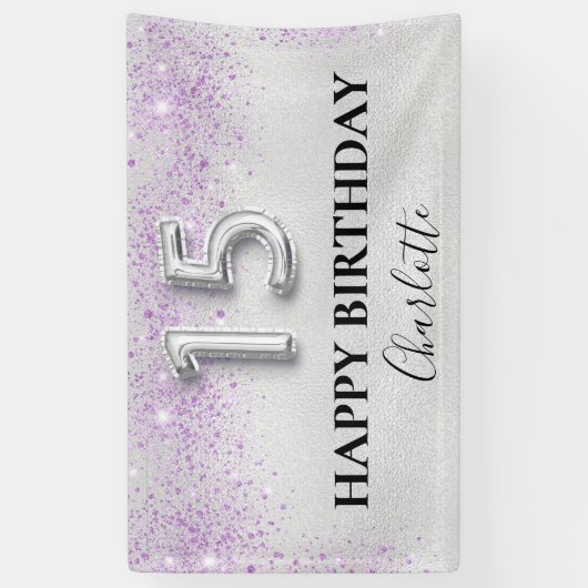 Silberlavene Banner (Vertikal)