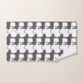 Silberleopard auf der Weißen Klassik Badhandtuch Set (Handtuch)