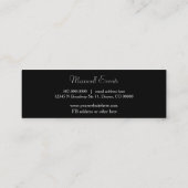 Silberleuchten Minimalistisch Mini Visitenkarte (Rückseite)