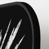 Silberlippen und schwarzes Design Pickleball Padde Schläger (Linke Seite)