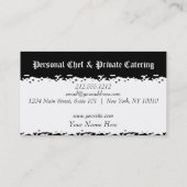 Silberlöffel Persönlicher Koch und Catering Visitenkarte (Rückseite)