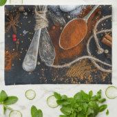 Silberlöffel und Gewürze Handtuch (Gefaltet)