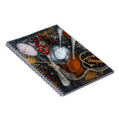 Silberlöffel und Gewürze Notizblock (Rechte Seite)