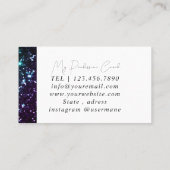 Silbermarmor Blue Diamond Coach Business Card Visitenkarte (Rückseite)