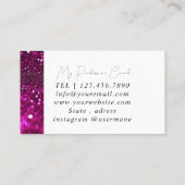 Silbermarmor Dunkelrosa Diamanttrainer Visitenkarte (Rückseite)