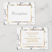 Silbermarmor, Gold & Weiß - Begleitkarte (Vorne/Hinten)