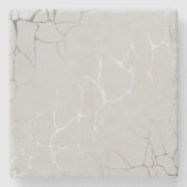 Silbermarmor Steinuntersetzer (Vorderseite)