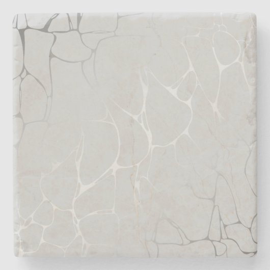 Silbermarmor Steinuntersetzer (Vorderseite)