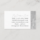 Silbermarmorkarte Rosa Diamantcoach Business Card Visitenkarte (Rückseite)