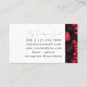 Silbermarmorkarte Rosa Diamantcoach Business Card Visitenkarte (Rückseite)