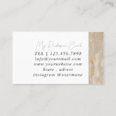 Silbermarmorkarte Rosa Diamantcoach Business Card Visitenkarte (Rückseite)