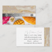 Silbermarmorkarte Rosa Diamantcoach Business Card Visitenkarte (Vorne/Hinten)