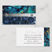 Silbermarmorkarte Rosa Diamantcoach Business Card Visitenkarte (Vorne/Hinten)