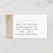 Silbermarmorkarte Rosa Diamantcoach Business Card Visitenkarte (Rückseite)