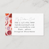 Silbermarmorkarte Rosa Diamantcoach Business Card Visitenkarte (Rückseite)