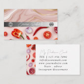 Silbermarmorkarte Rosa Diamantcoach Business Card Visitenkarte (Vorne/Hinten)