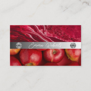 Silbermarmorkarte Rosa Diamantcoach Business Card Visitenkarte