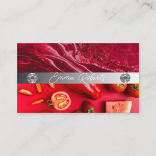 Silbermarmorkarte Rosa Diamantcoach Business Card Visitenkarte