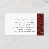 Silbermarmorkarte Rosa Diamantcoach Business Card Visitenkarte (Rückseite)