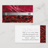Silbermarmorkarte Rosa Diamantcoach Business Card Visitenkarte (Vorne/Hinten)
