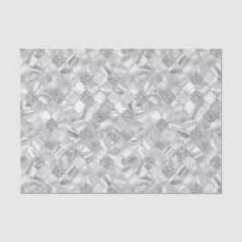 Silbermarokkanisches Quatrefolienmuster Seidenpapier