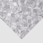 Silbermarokkanisches Quatrefolienmuster Seidenpapier (Ausschnitt)