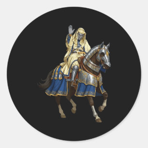 Silbermasken-König Baldwin IV Goldene Maske Mittel Runder Aufkleber