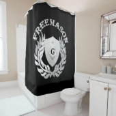 Silbermauersymbol Duschvorhang (Beispiel)