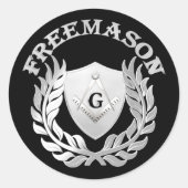 Silbermauersymbol Runder Aufkleber (Vorderseite)