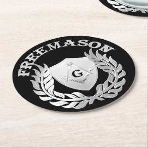 Silbermauersymbol Runder Pappuntersetzer