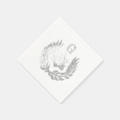 Silbermauersymbol Serviette (Ecke)
