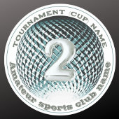 Silbermedaille 2. Platz Gewinner rund Sticker