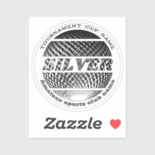 Silbermedaille 2. Platz Gewinner Runde Aufkleber (Blatt)